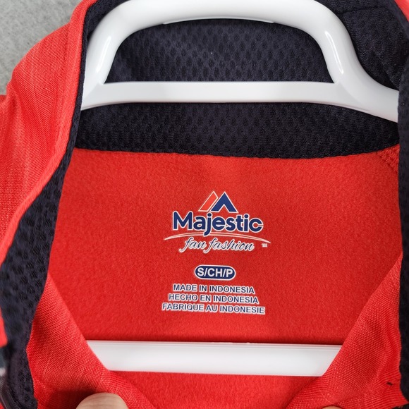 Majestic Washington Nationals MLB S/CH/P Small Red 1/4 Zip Pullover Fleece - Picture 2 of 14